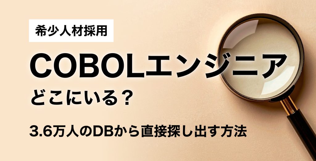「IBMメインフレーム」「COBOL」の希少人材はどこに？ 埋もれた候補者を探し出す検索術