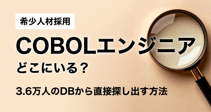 「IBMメインフレーム」「COBOL」の希少人材はどこに？ 埋もれた候補者を探し出す検索術